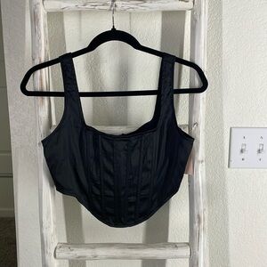 Missguided Black Crop Top